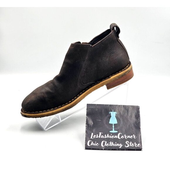 UGG Women's Dark Brown Leather Clementine Shearling Leather Ankle Boot Sz 7 2953 - Picture 16 of 16